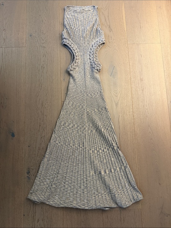 cult gaia Dresses & Skirts - cult gaia Beige Knit Backless Maxi Dress